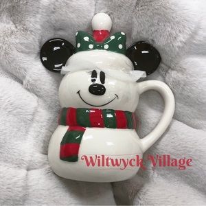 Disney Christmas Minnie Mouse Snowman Mug with Lid